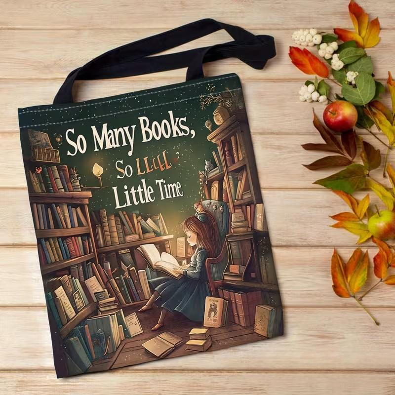 Сумка-шопер So Many Books Little Time 40×35 см Бежевый (BG-TP-001041)