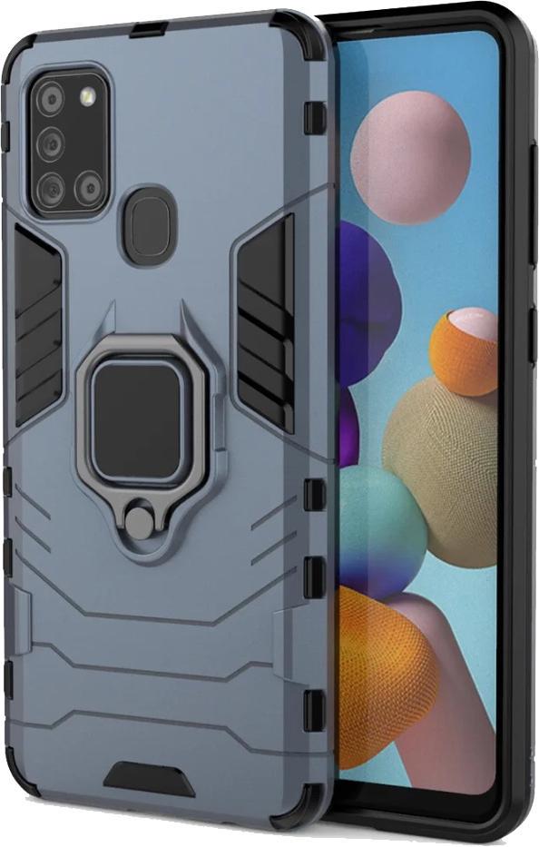 Противоударный чехол Samsung Galaxy A21s A217 (подставка кольцо) Graphite (16797-40)