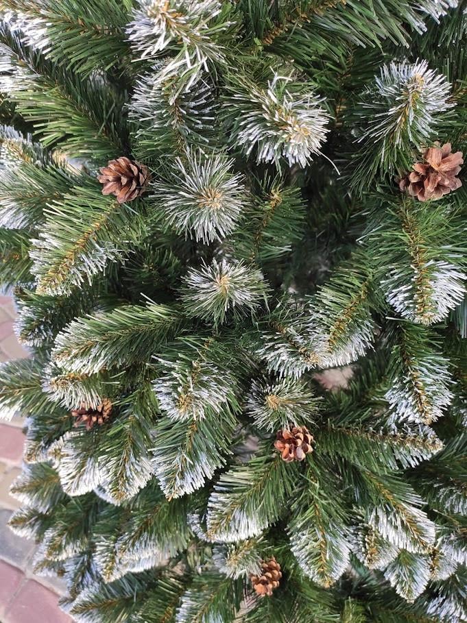 Ялинка Лідія білі кінчики та шишки 1,3 м (2368381547) - фото 3 Ялинка Лідія білі кінчики та шишки 1,3 м (2368381547) - фото 3