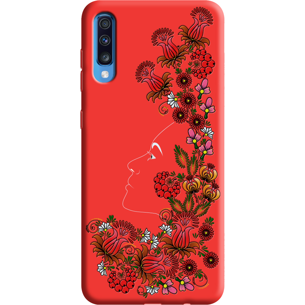 Чехол Boxface Samsung A705 Galaxy A70 3D Ukrainian Muse Красный силикон (36860-bk64-37425)