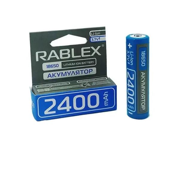 Батарейка акумуляторна Rablex 18650 з захистом 2400mAh