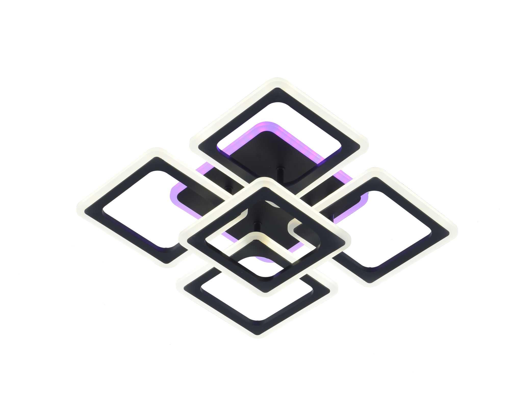 Люстра светодиодная акриловая Valeso V 3201-4/1C BK с пультом (000035500)