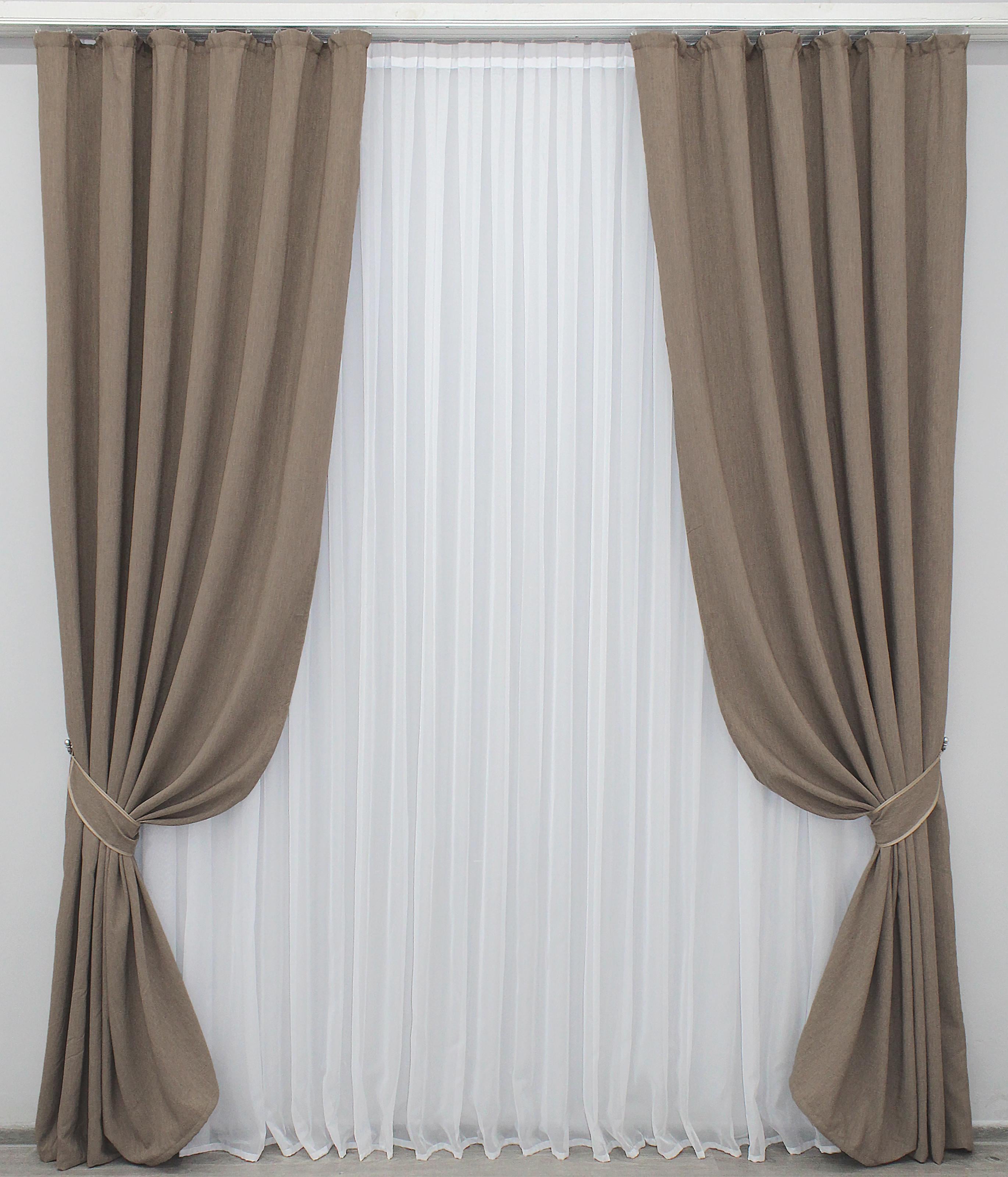 Комплект штор VR-Textil Ibiza № 1186ш 150х270 см 2 шт. Какао (33-0031)