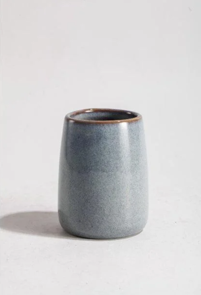 Стакан для зубних щіток Axentia Ares керамічний d 7,5x10 см Коричнево-сірий (136366)