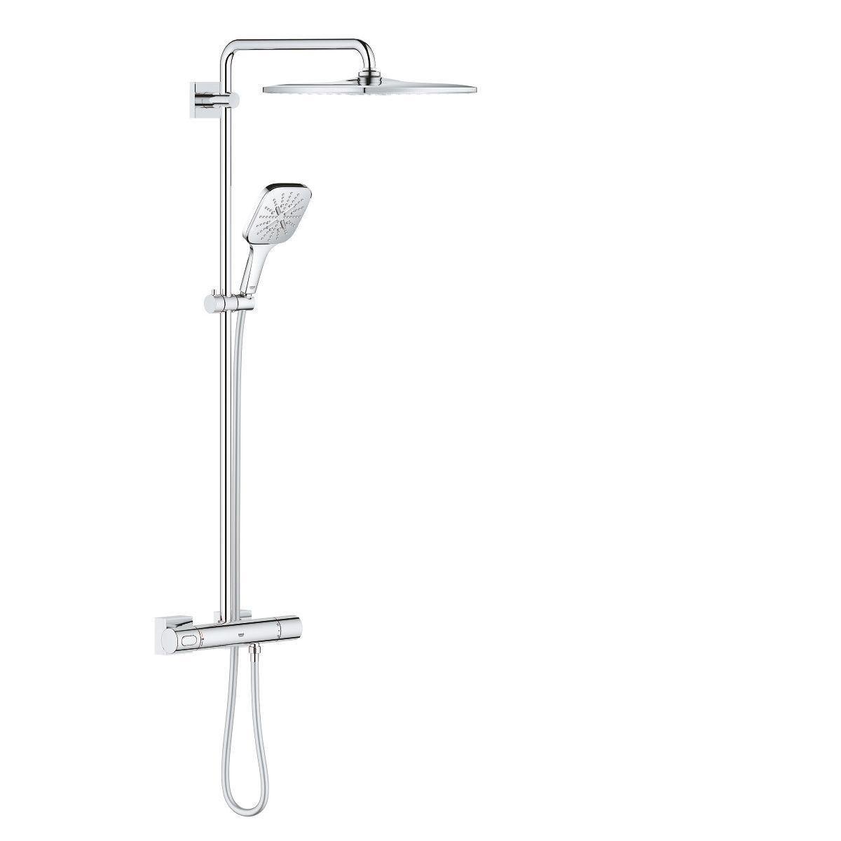 Душова система з термостатом Grohe Rainshower Smartactive 26649000 Хром (76352)