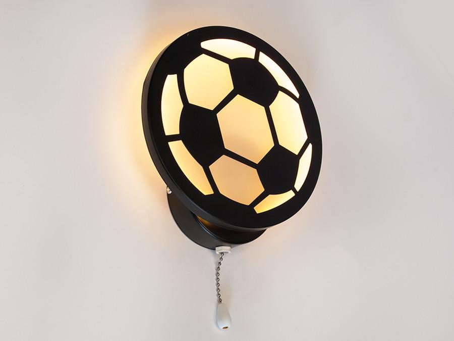 Бра для дитячої кімнати Футбольний м'яч 8065-1BK-LS 16W Чорний