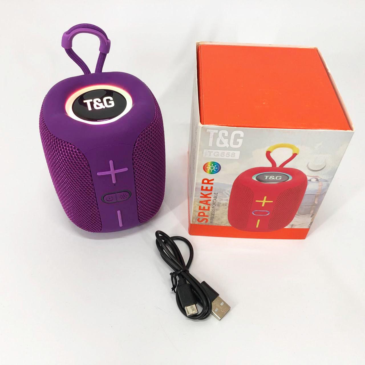 Колонка портативна з RGB підсвічуванням TG658 8W Фіолетовий - фото 2 Колонка портативна з RGB підсвічуванням TG658 8W Фіолетовий - фото 2