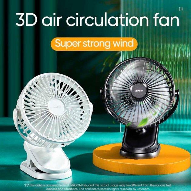 Вентилятор настольный FANCO NF-811S 3 скоростных режима и аккумулятором 2000 мАч White (24638548) - фото 5 Вентилятор настольный FANCO NF-811S 3 скоростных режима и аккумулятором 2000 мАч White (24638548) - фото 5