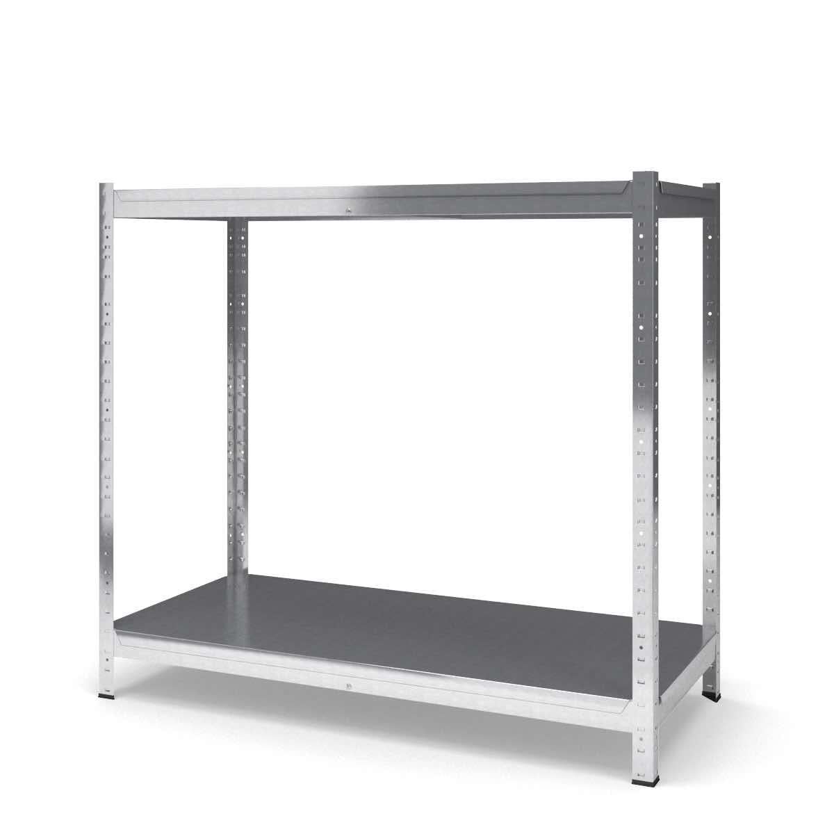 Стеллаж металлический SZ Харди-про 90х120х40 см с оцинкованным покрытием на 2 полки из металла (319343)