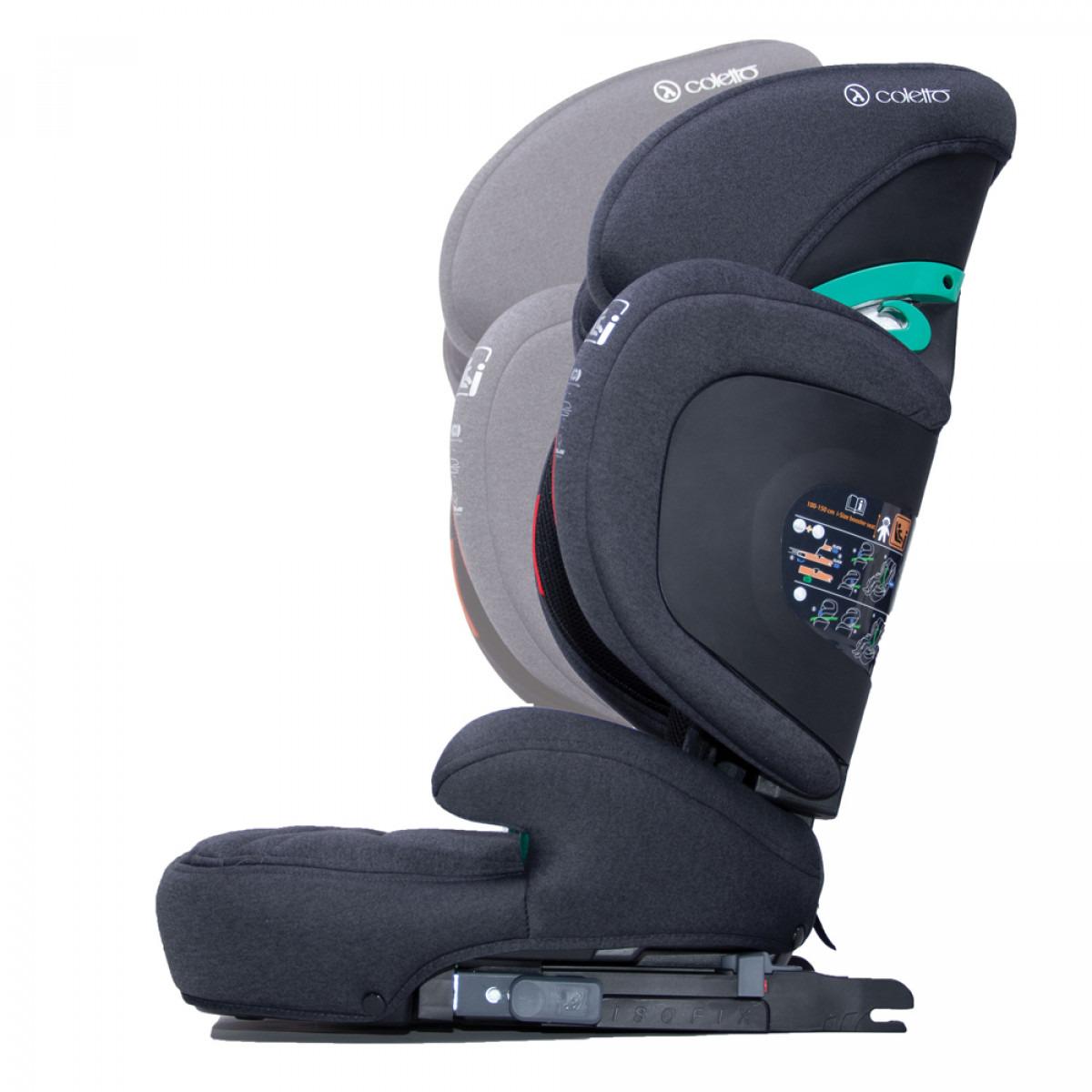 Автокресло детское Coletto Avola Isofix 15-36 кг 73x45x45 см Серый (9024-CAI-10) - фото 3