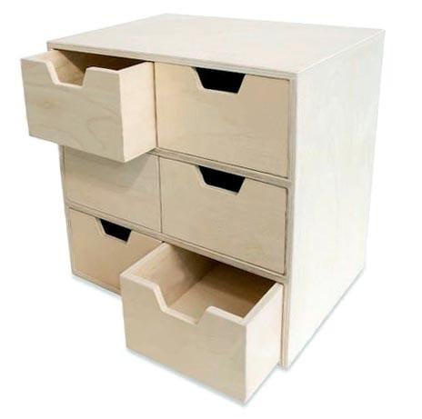 Мини-комод из дерева Аланас Бланже (МНК-006701)