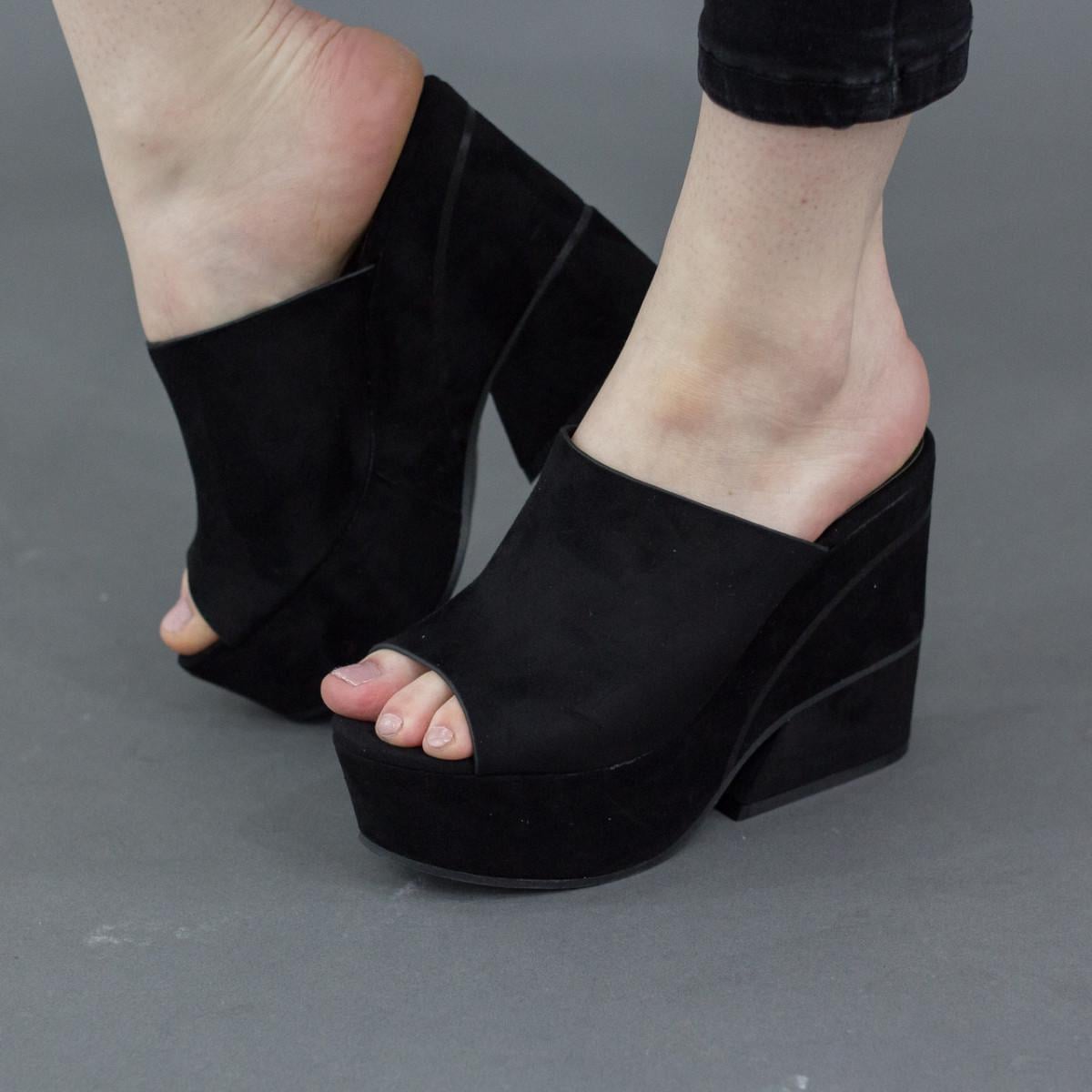 Мюли женские Fashion Gabriella 2808 р. 38 24 см Черный (10429543)