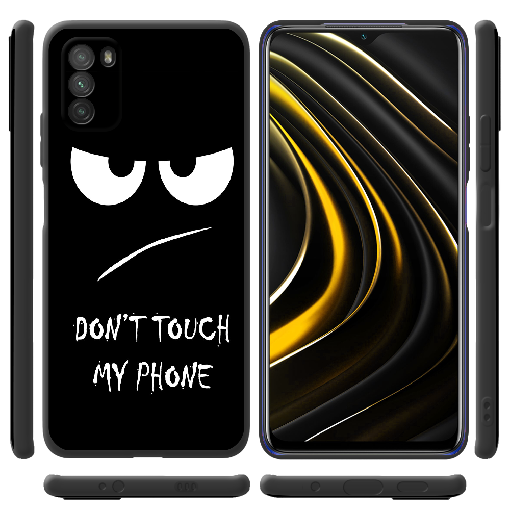 Чехол BoxFace Poco M3 Don't Touch my Phone Черный силикон (41586-up535-42015) - фото 2