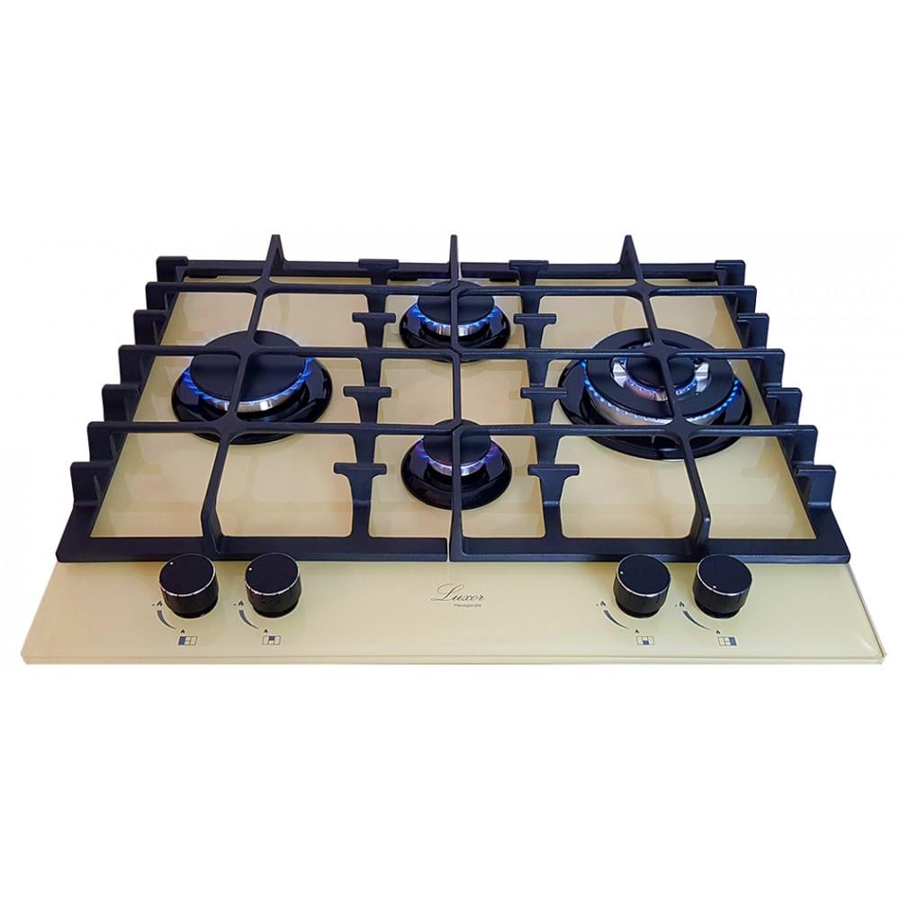 Варильна поверхня газова Luxor RG 650 Rustik Champagne BK з підставкою для Wok (24131738) - фото 4