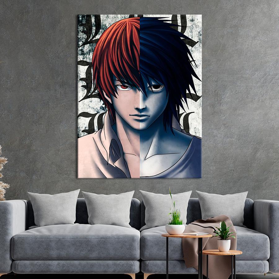 Настенний декор Эл из аниме Тетрадь смерти 80x60 см (YA-85)