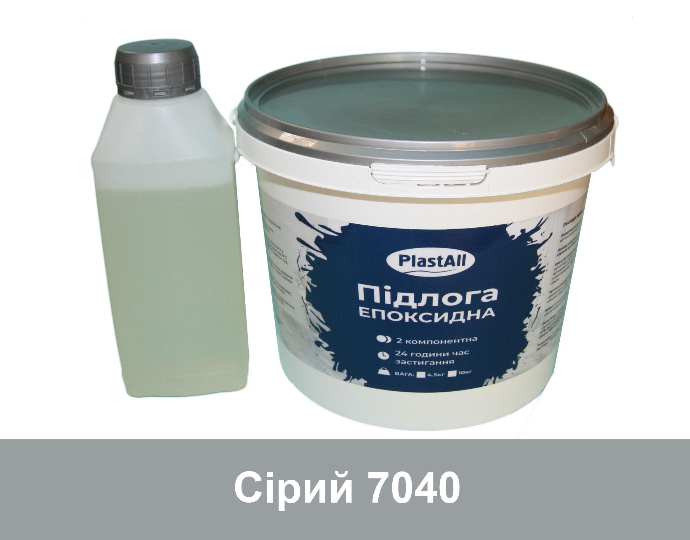 Підлога наливна епоксидна Plastall для складу та гаража 1 кг Сірий (ENP-PL-0003k) - фото 1