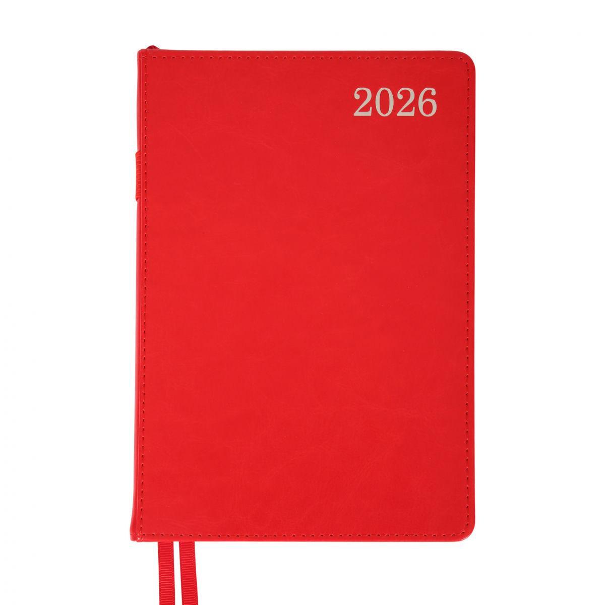 Щоденник датований 2026 Leo Planner City A5 368 стор. Червоний (252666)