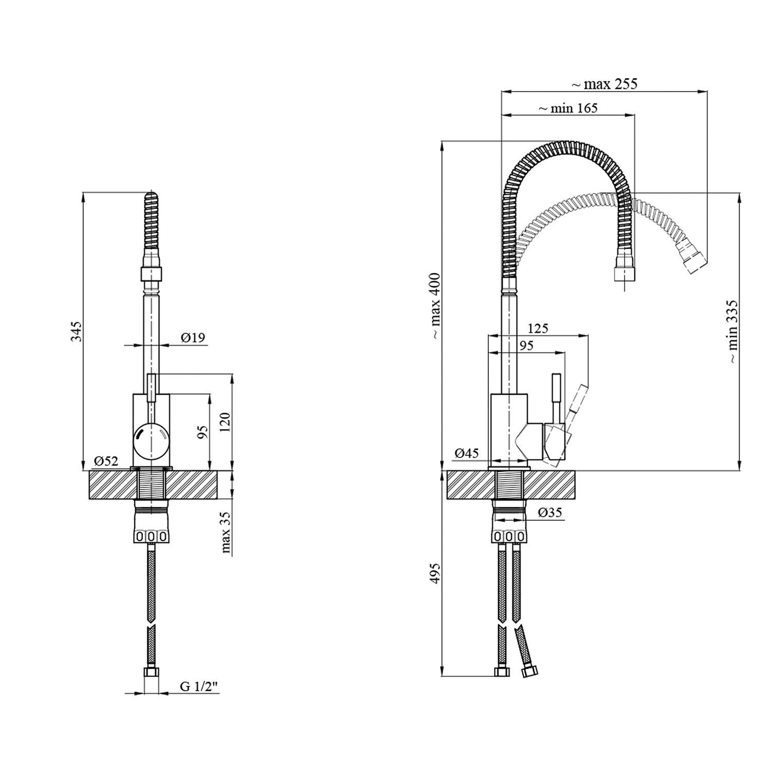 Змішувач для кухні Kroner KRM Edelstahl Klassisch ESG035 1 CV023002 (38097) - фото 2 Змішувач для кухні Kroner KRM Edelstahl Klassisch ESG035 1 CV023002 (38097) - фото 2