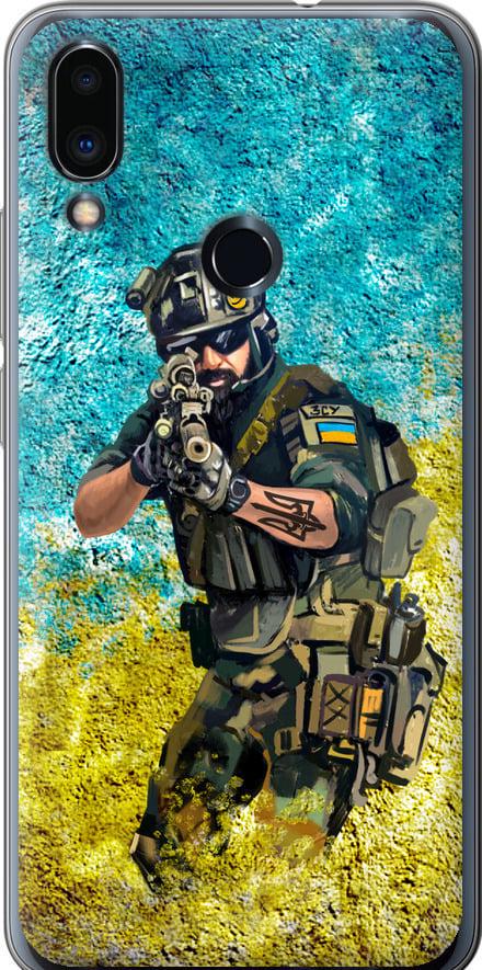 Чехол на Meizu Note 9 Воин ЗСУ (5311t-1689-42517) Чехол на Meizu Note 9 Воин ЗСУ (5311t-1689-42517)