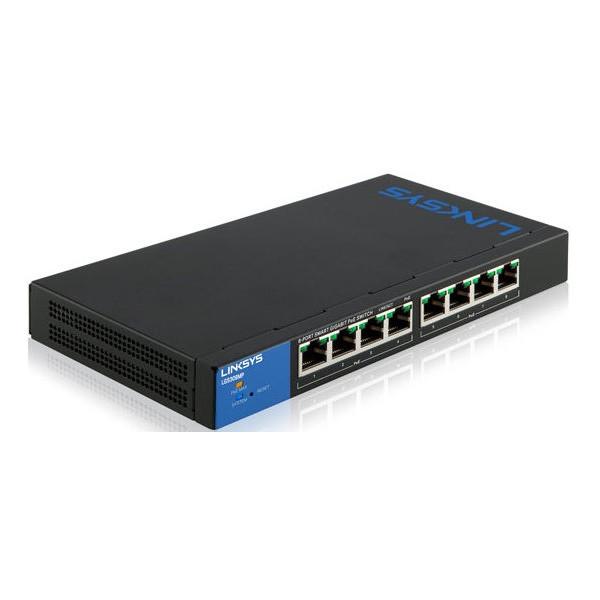 Комутатор Linksys Свитч Smart Gigabit PoE + Switch 8-Port with 8 PoE + Ports (LGS308MP) - фото 2