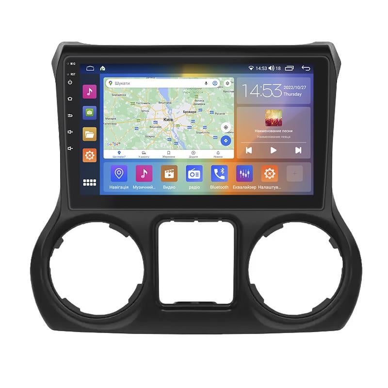 Штатная магнитола Lesko для Jeep Wrangler III (JK) 2007-2018 экран 10" 2/32Gb CarPlay 4G Wi-Fi GPS Prime
