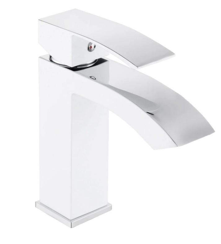 Смеситель для раковины Qtap Swan Cascada k35 Chrome/White (QTSWA270CRW45568)