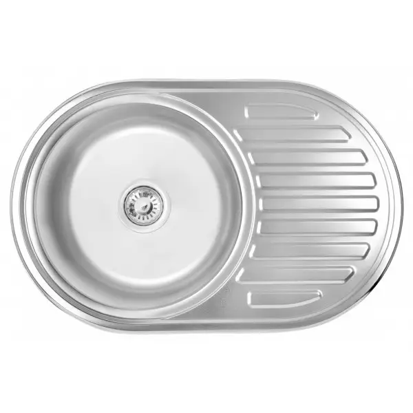 Мойка кухонная Wezer 7750 08 Satin с сифоном 770x500x180 мм (1034806)