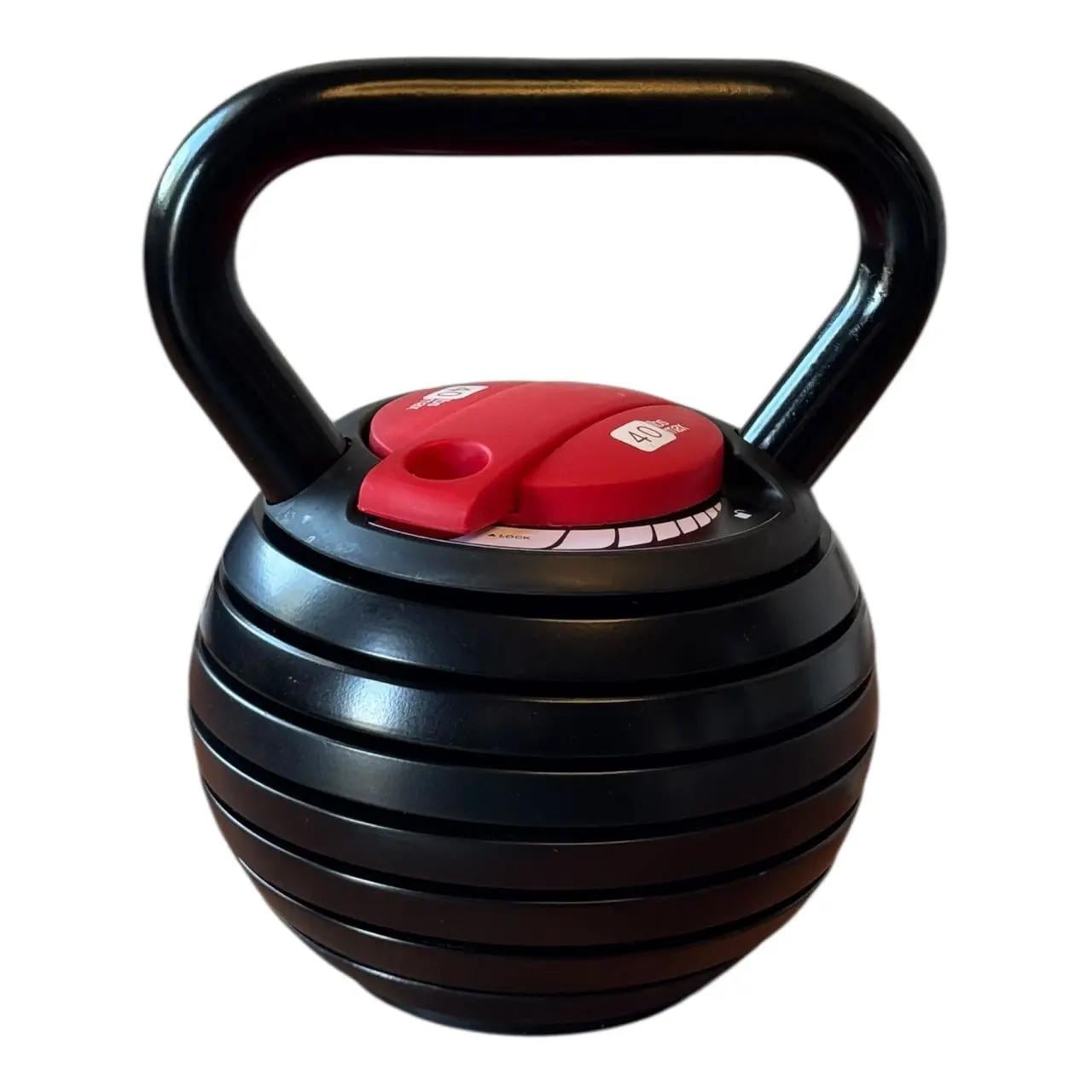 Гиря регулируемая MuvNext 40 lb Red-Black от 3,5 до 18 кг 6 дисков 7в1 (KB-40LB-ADJ) Гиря регулируемая MuvNext 40 lb Red-Black от 3,5 до 18 кг 6 дисков 7в1 (KB-40LB-ADJ)