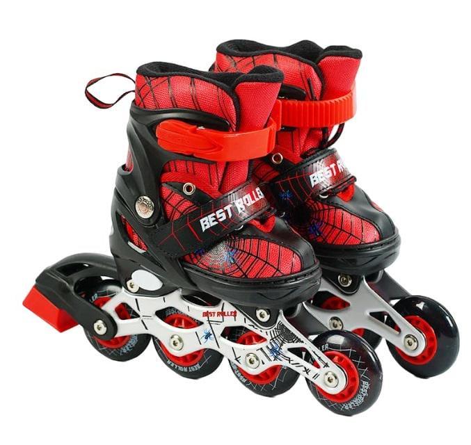 Роликовые коньки Best Roller колеса со светом PU 15-16,5 см р. 26-28 Red (153147)