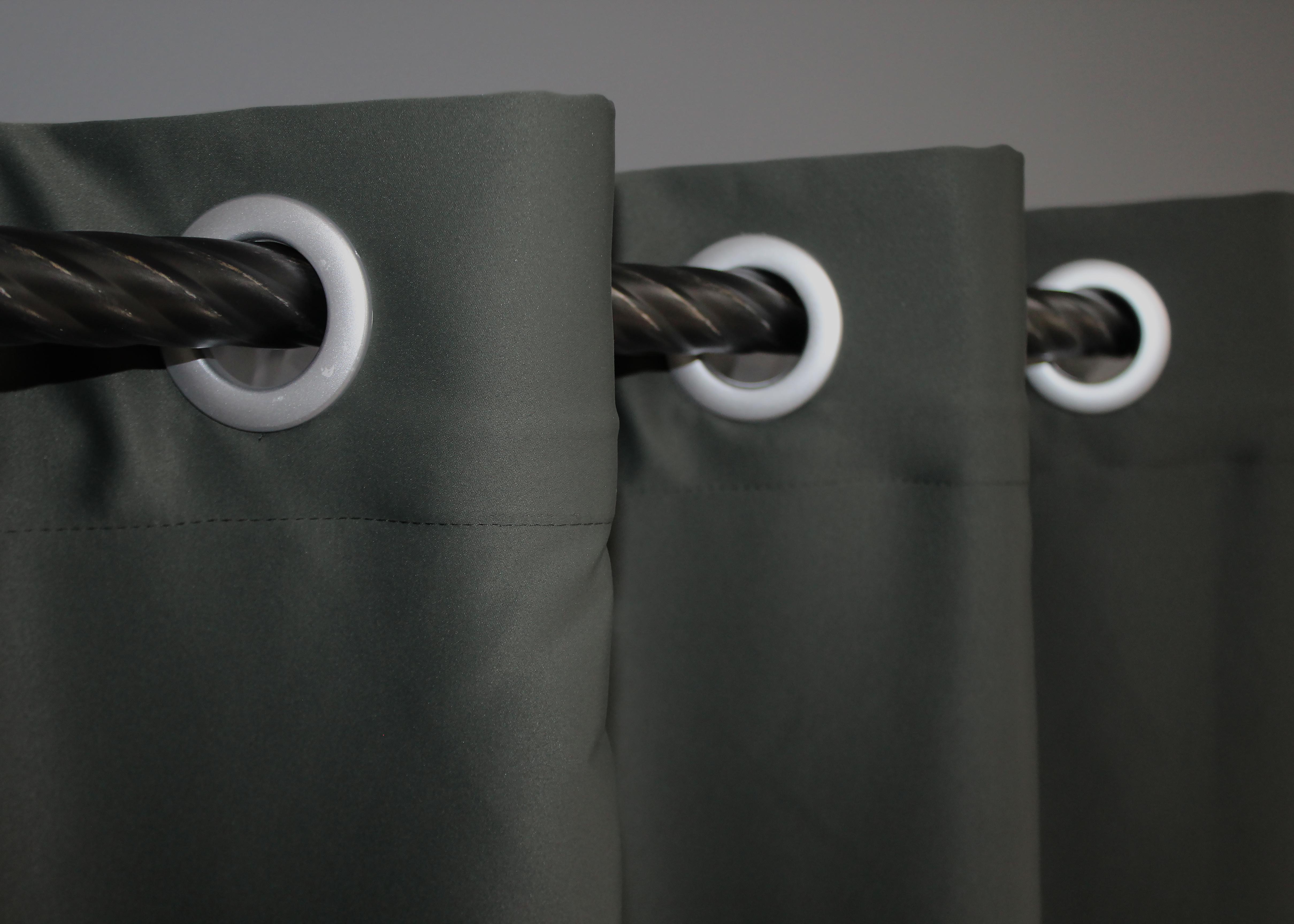 Комплект штор на люверсах VR-Textil Midnight № 1400ш 150х270 см 2 шт. Темно-сірий (37-0140) - фото 6 Комплект штор на люверсах VR-Textil Midnight № 1400ш 150х270 см 2 шт. Темно-сірий (37-0140) - фото 6