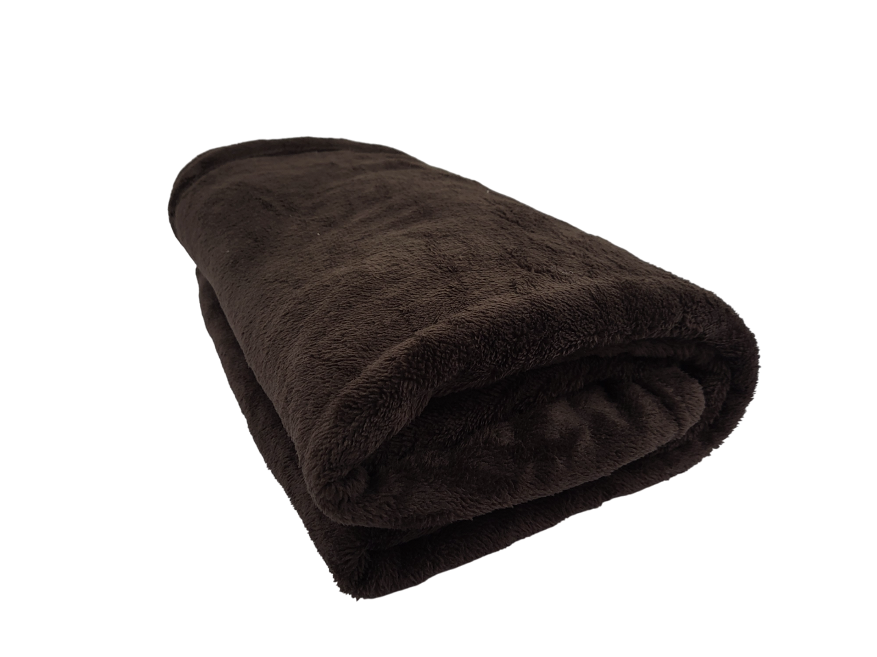 Плед флисовый двуспальный 180х200 см Темно-коричневый (1653) - фото 4 Плед флисовый двуспальный 180х200 см Темно-коричневый (1653) - фото 4