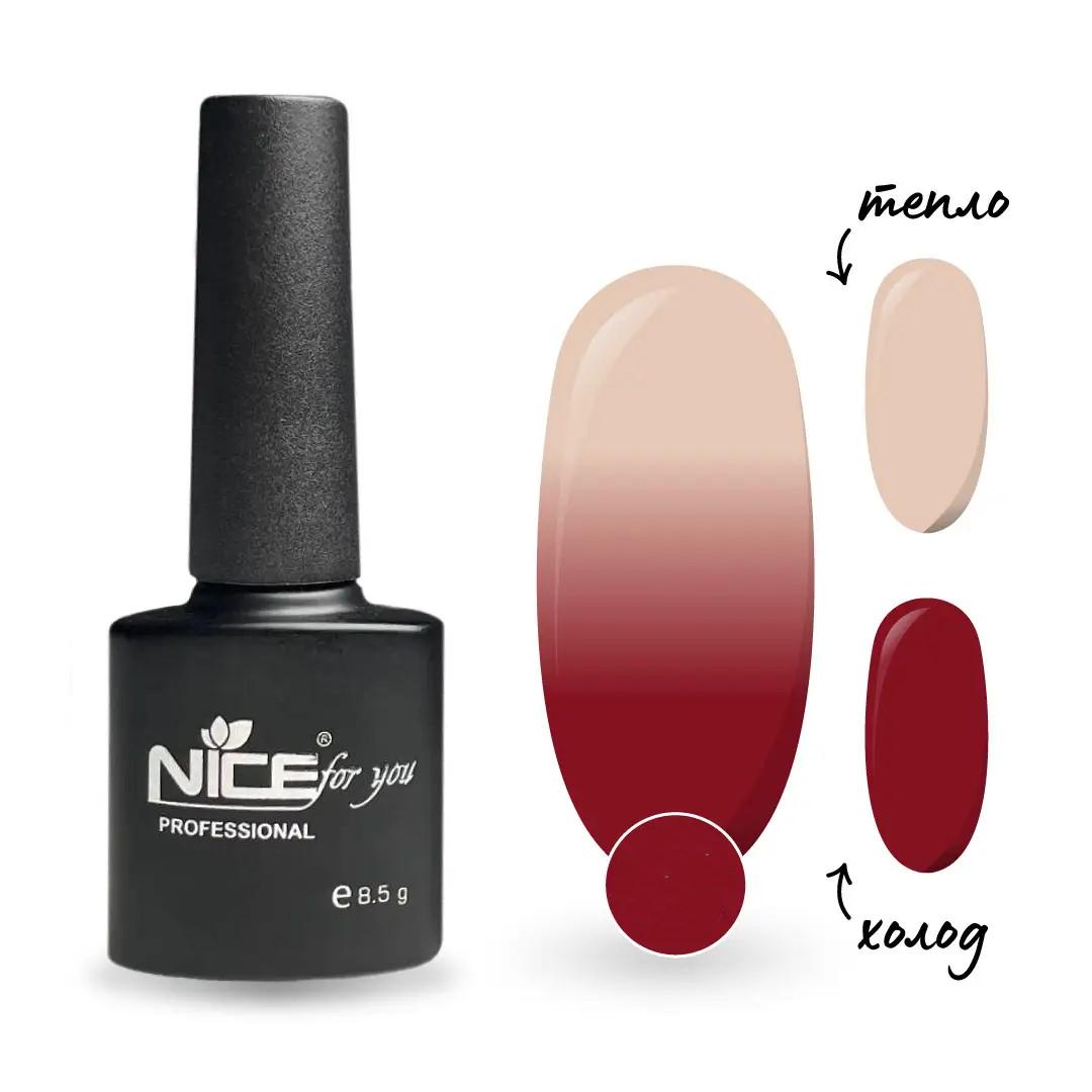 Гель-лак Nice for you Термо 8,5 г TS-04 Коралловый/Светло-розовый (2000000005041)