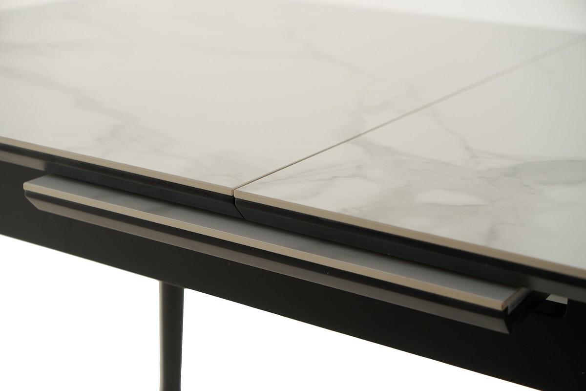 Стол обеденный раздвижной Vetro Mebel 1400-1800x800x760 мм Касса вайт/Черный(TМ-89) - фото 4 Стол обеденный раздвижной Vetro Mebel 1400-1800x800x760 мм Касса вайт/Черный(TМ-89) - фото 4