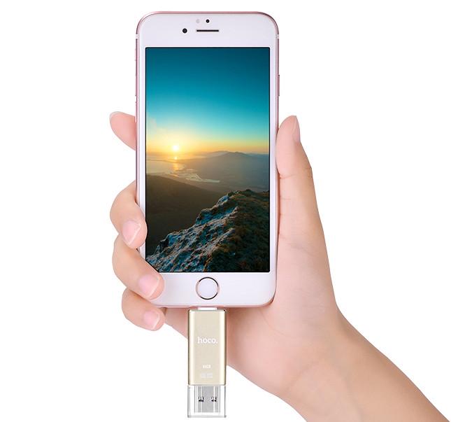 Флешка для iPhone/iPad USB/lightning MFI Hoco UD2 32GB - фото 3