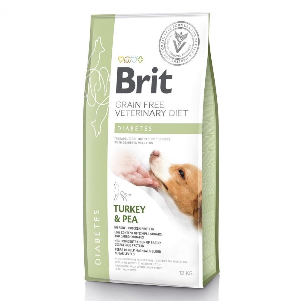 Корм для собак сухой Brit Grain Free VetDiet Dog Diabetes с сахарным диабетом с индейкой и горохом 12 кг (8595602528097)