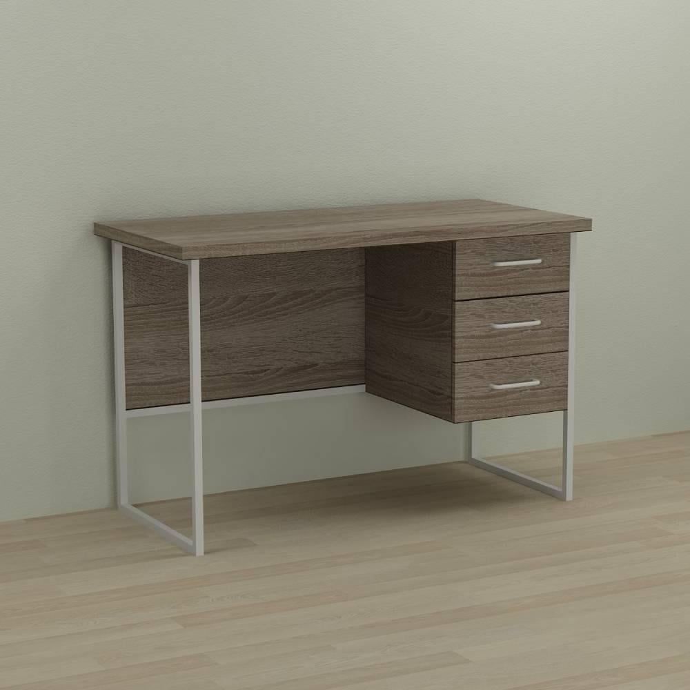 Письмовий стіл Ferrum-decor Гаррі ДСП 32 мм 76x120x70 см Білий/Дуб Сонома Трюфель (FRD-101008)