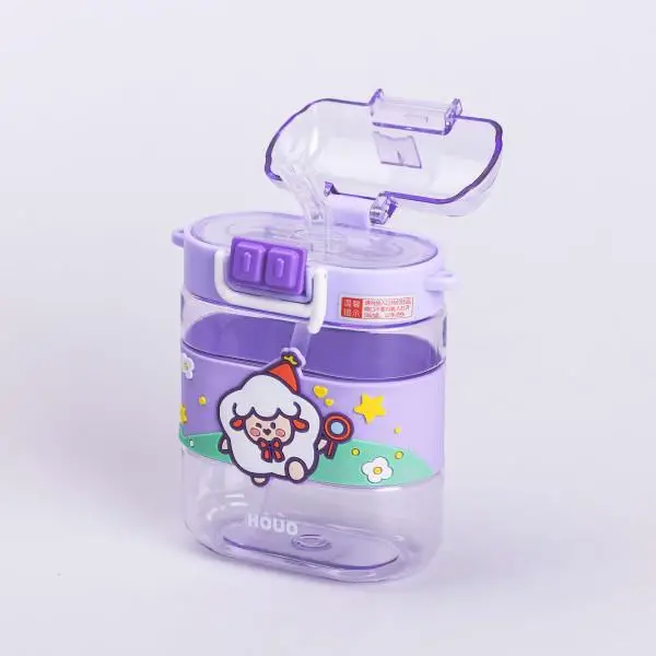 Пляшка для води дитяча Magic Lamb з ремінцем 560 мл Бузковий (HP-14-36V) - фото 4