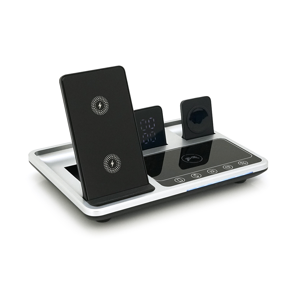 Зарядний пристрій-годинник R-11 4в1 бездротовий (26441837)