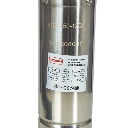 Насос погружной скважинный Nowa 4DS 750-12048 шнековый (000148539) - фото 3 Насос погружной скважинный Nowa 4DS 750-12048 шнековый (000148539) - фото 3