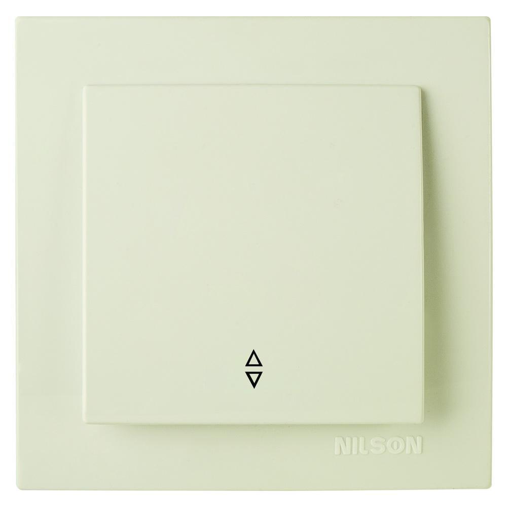 Вимикач одноклавішний прохідний Nilson Touran Кремовий (00000023809)