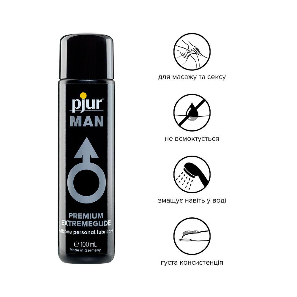 Лубрикант силиконовый Pjur MAN Premium Extremeglide 100 мл (PJ10640) - фото 2 Лубрикант силиконовый Pjur MAN Premium Extremeglide 100 мл (PJ10640) - фото 2