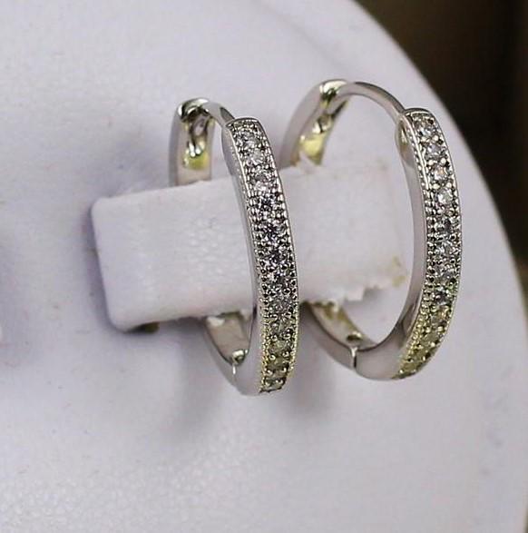 Серьги Xuping Jewelry кольца 1,6 см Серебристый