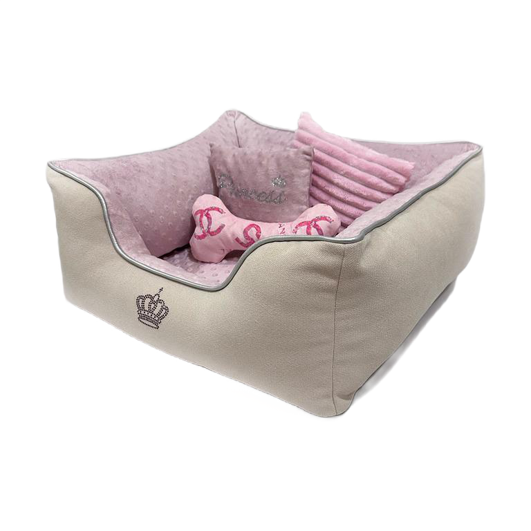 Лежанка для тварин Princess Amore mio Cane брідж до 8 кг 55х55х23 см (DB-0095)