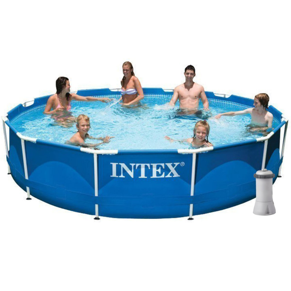 Бассейн семейный Intex 366х76 см 6503 л с фильтр-насосом (34247075)