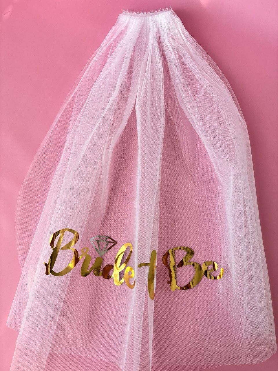 Фата для дівич‑вечора “Bride to Be” коротка Білий (122) - фото 2 Фата для дівич‑вечора “Bride to Be” коротка Білий (122) - фото 2