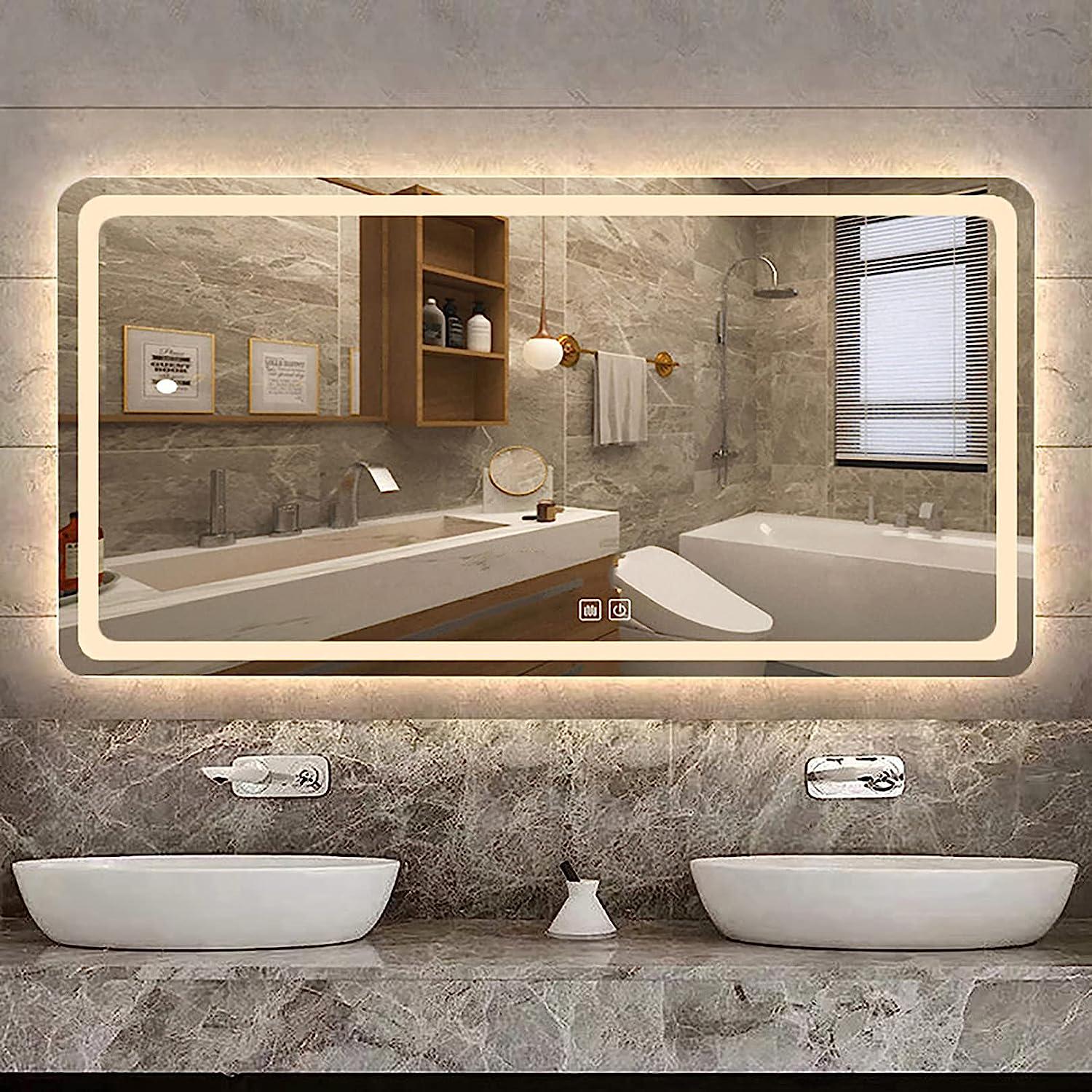 Зеркало Dim Dzerkal PINEA с LED-подсветкой/сенсорным управлением/подогревом 50х70 см (11926)