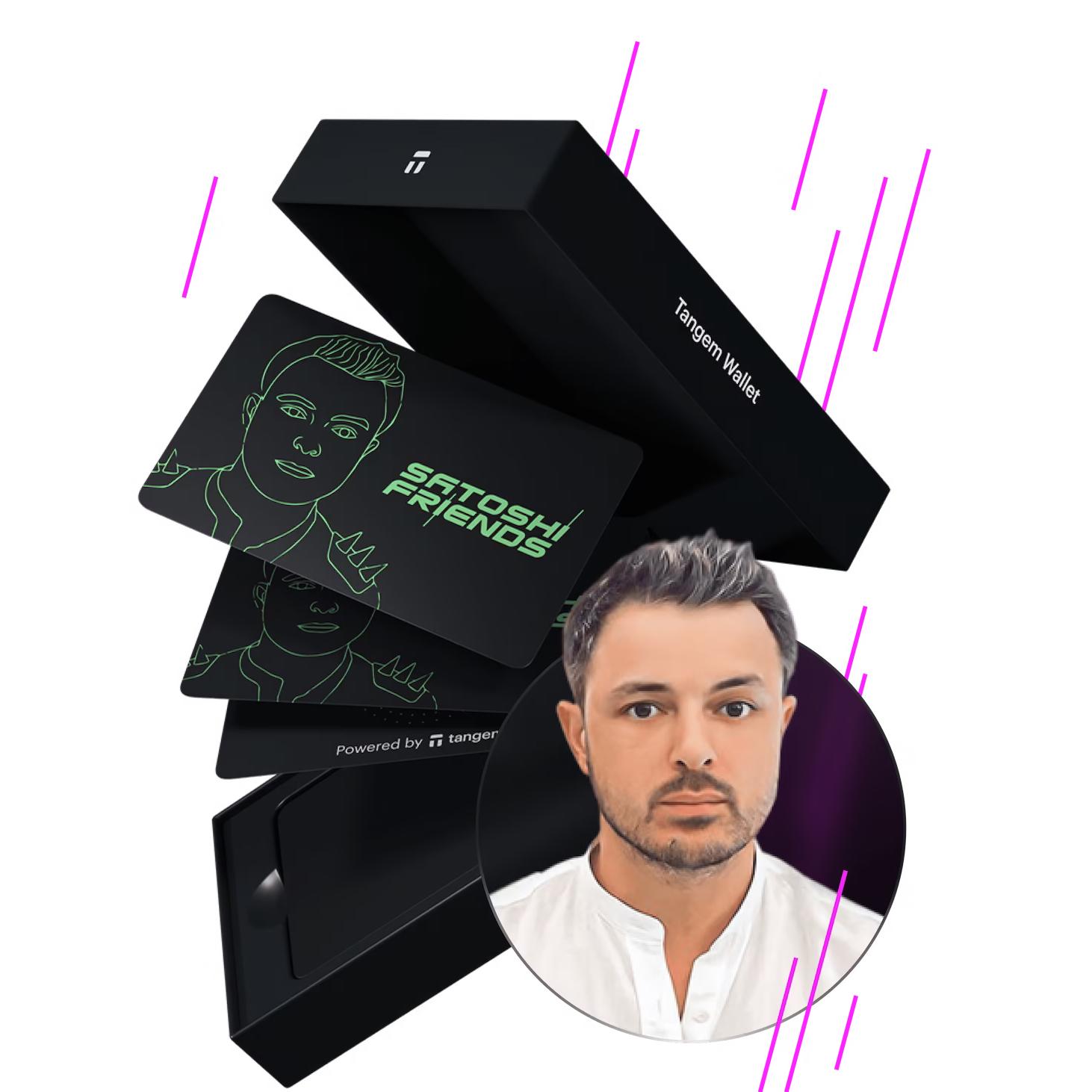 Кошелек для криптовалют Tangem 2.0 Satoshi Friends Wallet 3 карты Черный (TG-SATOSHI) - фото 2 Кошелек для криптовалют Tangem 2.0 Satoshi Friends Wallet 3 карты Черный (TG-SATOSHI) - фото 2