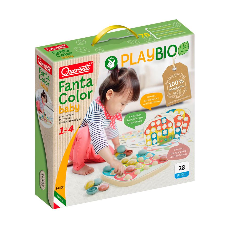 Набор для занятий мозаикой Fantacolor Baby Quercetti серии Play Bio от 1 года 29х7х29 см Разноцветный (RN-250-N-2123)