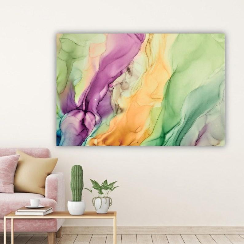 Картина на холсте KIL Art Абстракция яркий дым 122x81 см (168)