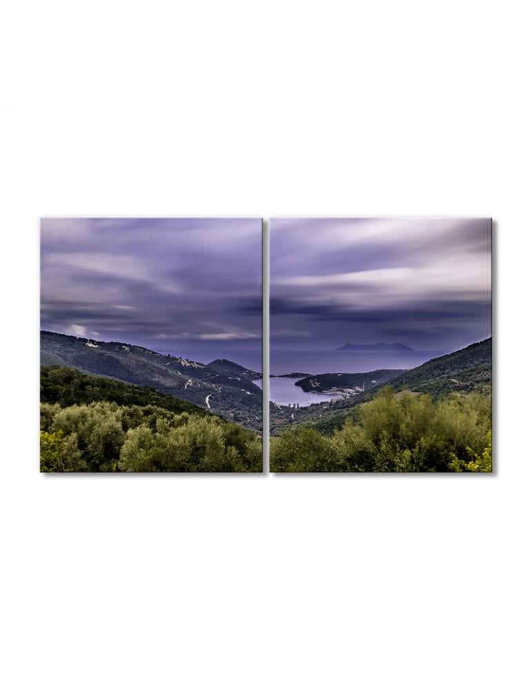 Картина модульная Пейзаж небо горы 2 модуля 60x90 см